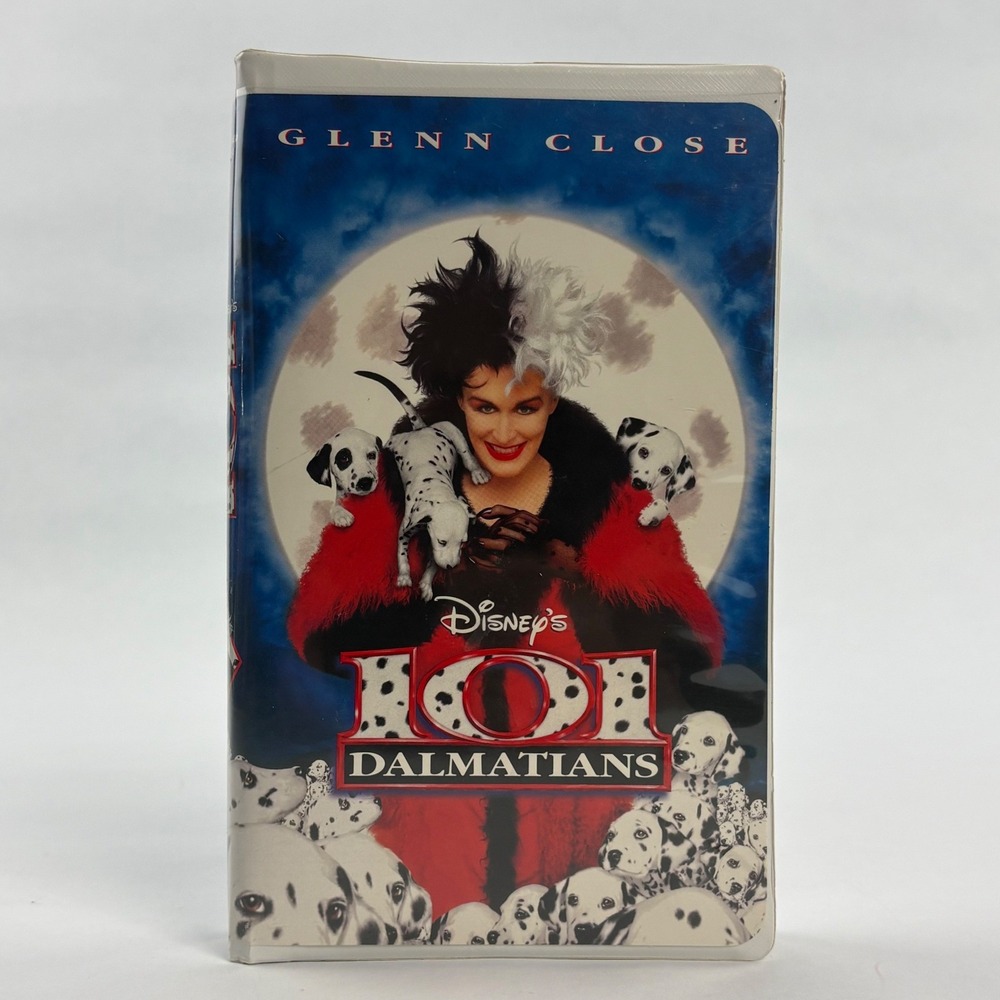 Disney 101 Dalmatians VHS 1996 Live Action Glenn Close Clamshell Case 8996